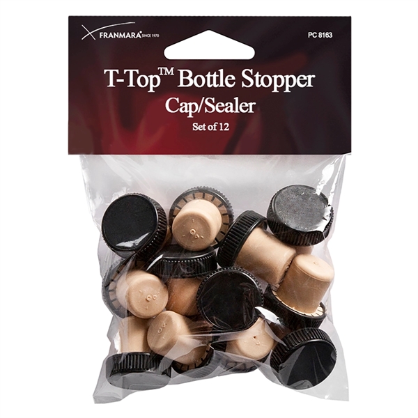 T-Top™ Bottle Stoppers, 12 on a Card - T-Top™ Bottle Stoppers, 12 on a Card - Image 1 of 1