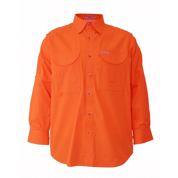 Long Sleeve 100% Polyester Fishing Shirt - Long Sleeve 100% Polyester Fishing Shirt - Image 8 of 11