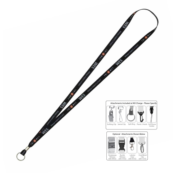 3/8" Super Soft Polyester Multi-Color Sublimation Lanyard