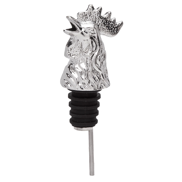 Rooster Heads-Up! Aerator Bottle Pourer - Rooster Heads-Up! Aerator Bottle Pourer - Image 1 of 1