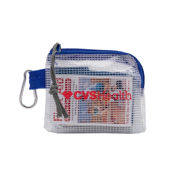 First Aid Kit in a Zippered Clear Nylon Bag - First Aid Kit in a Zippered Clear Nylon Bag - Image 1 of 3