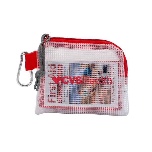 First Aid Kit in a Zippered Clear Nylon Bag - First Aid Kit in a Zippered Clear Nylon Bag - Image 0 of 3