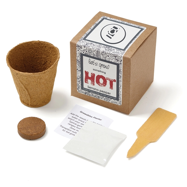 Serrano Peppers Seed Growables Planter in Kraft Gift Box - Serrano Peppers Seed Growables Planter in Kraft Gift Box - Image 0 of 0