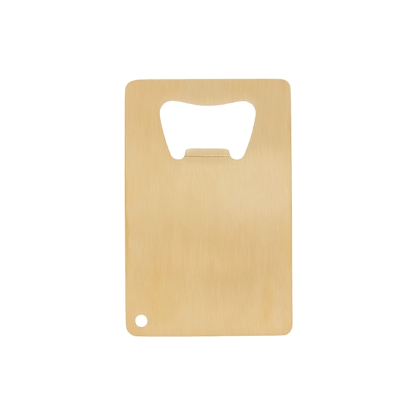 Credit Card Brushed Gold Bottle Opener - Credit Card Brushed Gold Bottle Opener - Image 1 of 1