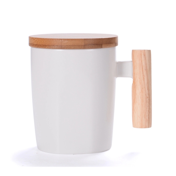 Ceramic 12oz Mug with Bamboo Lid - Ceramic 12oz Mug with Bamboo Lid - Image 2 of 6