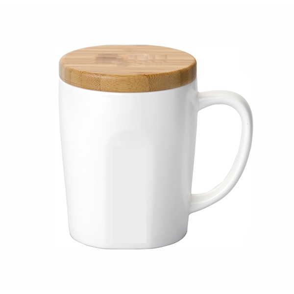 Ceramic Mug 12oz with Bamboo Lid - Ceramic Mug 12oz with Bamboo Lid - Image 0 of 0