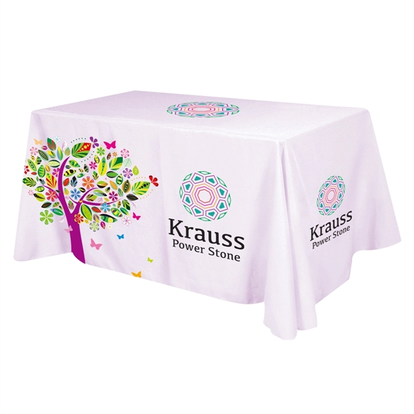 Flat All Over Dye Sub Table Cover - 3-sided, fits 6' table - Flat All Over Dye Sub Table Cover - 3-sided, fits 6' table - Image 0 of 0