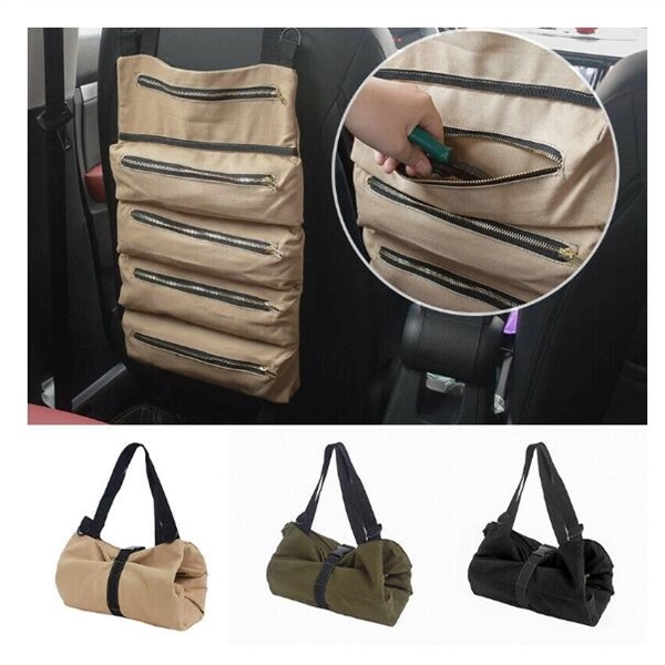 Tool Roll Up Canvas Storage Bag - Tool Roll Up Canvas Storage Bag - Image 2 of 4