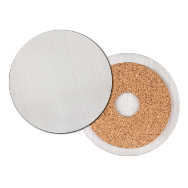Stainless Steel Round Beverage Coaster | Plum Grove