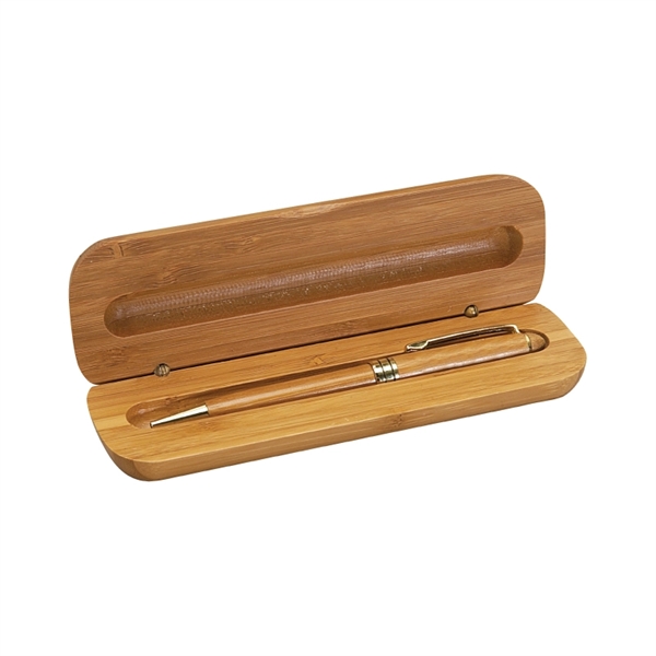 Bamboo Case With Pen Gift Set - Bamboo Case With Pen Gift Set - Image 1 of 2