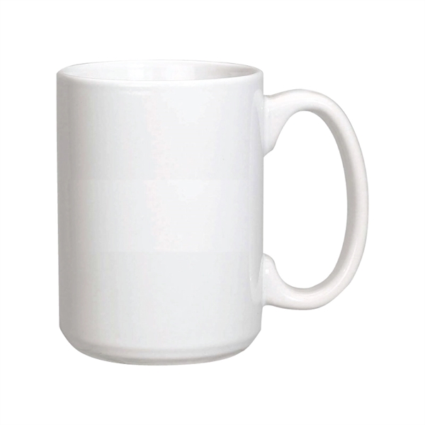 15 Oz. Standard White Ceramic Mug - 15 Oz. Standard White Ceramic Mug - Image 1 of 1