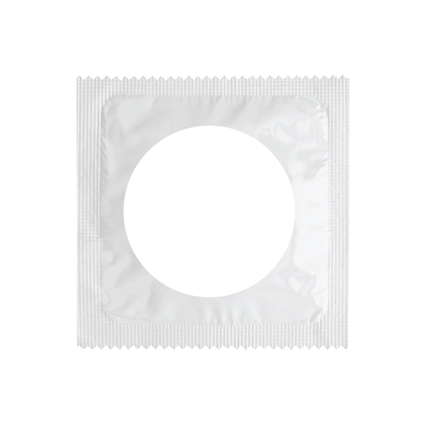 Custom Individual Condom w/ Round 4 Color Process Printing Decal