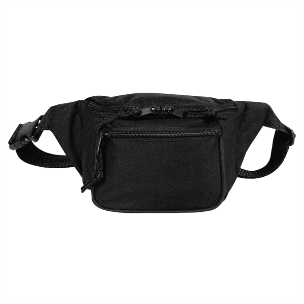 600D Polyester Triple Zipper Fanny Pack - 600D Polyester Triple Zipper Fanny Pack - Image 2 of 5