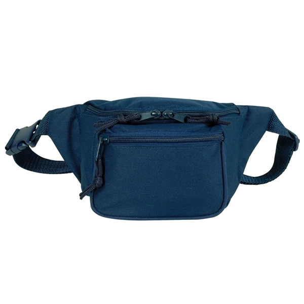 600D Polyester Triple Zipper Fanny Pack - 600D Polyester Triple Zipper Fanny Pack - Image 3 of 5