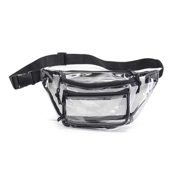 Clear Triple Zipper Fanny Pack - Clear Triple Zipper Fanny Pack - Image 1 of 1
