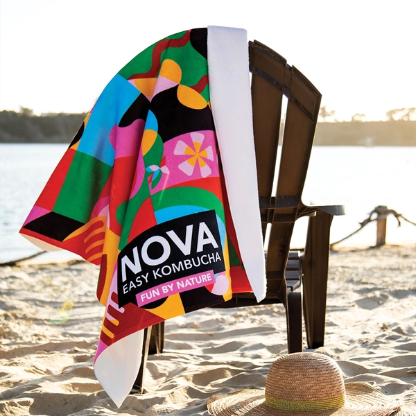 King Size Subli-Plush Velour Beach Towel - King Size Subli-Plush Velour Beach Towel - Image 0 of 3
