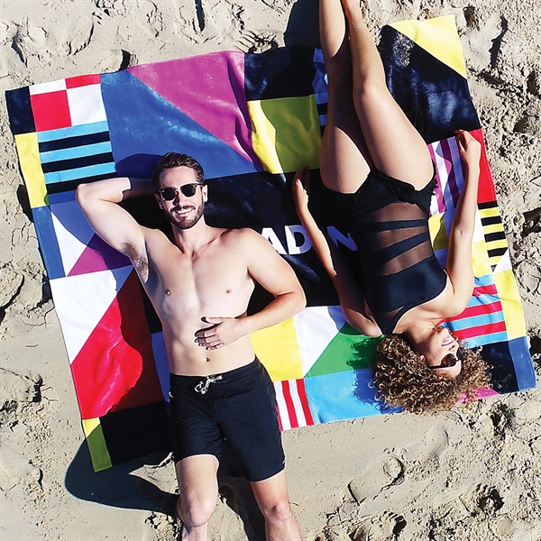 Subli-Plush Velour Beach Towel 4-2 - Subli-Plush Velour Beach Towel 4-2 - Image 0 of 2