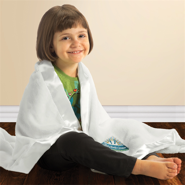 Satin Trim Tahoe Microfleece Baby Blanket - Satin Trim Tahoe Microfleece Baby Blanket - Image 0 of 1