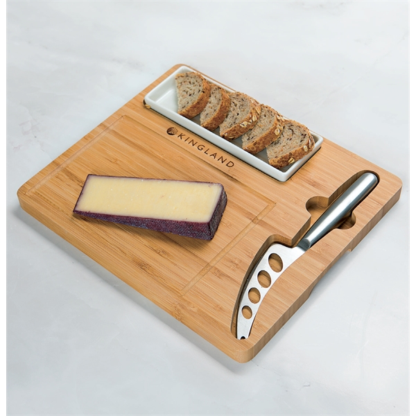 Premium Bamboo Cheese Server Set - Premium Bamboo Cheese Server Set - Image 3 of 4