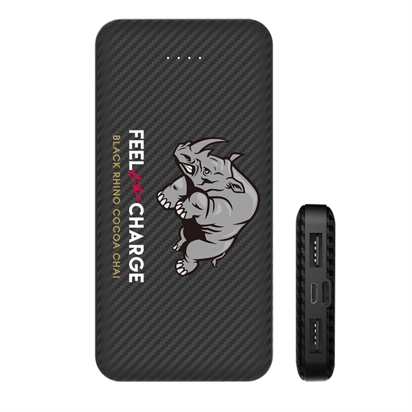 10000 MAH CARBON FIBER POWER BANK - 10000 MAH CARBON FIBER POWER BANK - Image 0 of 2