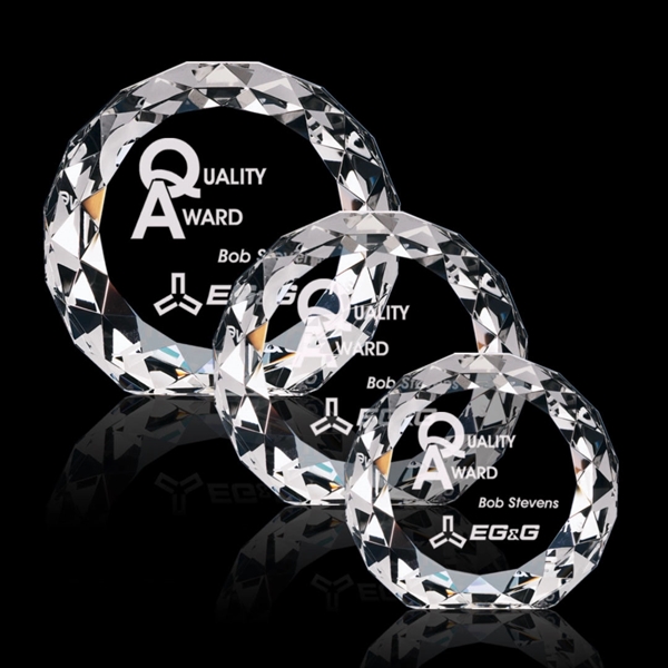 Custom Gem Cut Circle Award