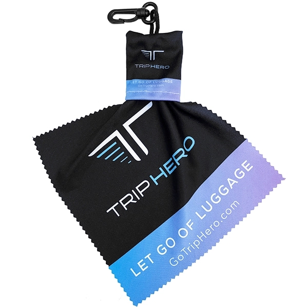 Microfiber Screen Cleaning Cloth in Pouch with Key Chain - Microfiber Screen Cleaning Cloth in Pouch with Key Chain - Image 1 of 5
