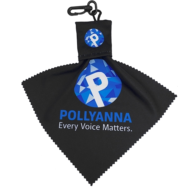 Microfiber Screen Cleaning Cloth in Pouch with Key Chain - Microfiber Screen Cleaning Cloth in Pouch with Key Chain - Image 2 of 5