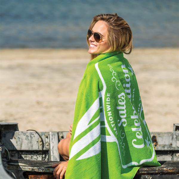 Custom Jacquard Terry Velour Beach Towels - Custom Jacquard Terry Velour Beach Towels - Image 0 of 1