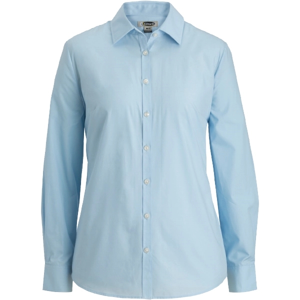 Ladies Essential Broadcloth Shirt Long Sleeve - Ladies Essential Broadcloth Shirt Long Sleeve - Image 1 of 4