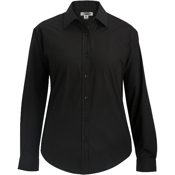 Ladies Essential Broadcloth Shirt Long Sleeve - Ladies Essential Broadcloth Shirt Long Sleeve - Image 2 of 4