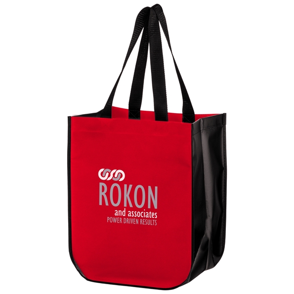 Matte Laminated Designer Tote Bags with Curved Corners - Matte Laminated Designer Tote Bags with Curved Corners - Image 7 of 9