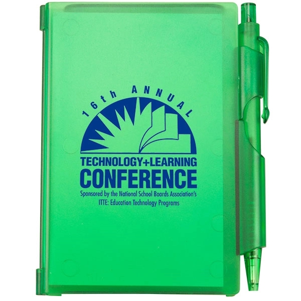 Hard Cover Notepad with Pen - Hard Cover Notepad with Pen - Image 1 of 6