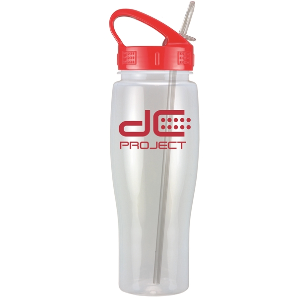 24oz Translucent Contour Bottle with Sport Sip Lid & Straw - 24oz Translucent Contour Bottle with Sport Sip Lid & Straw - Image 2 of 2