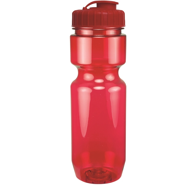 22oz Translucent Bike Bottle with Flip Top Lid - 22oz Translucent Bike Bottle with Flip Top Lid - Image 90 of 98