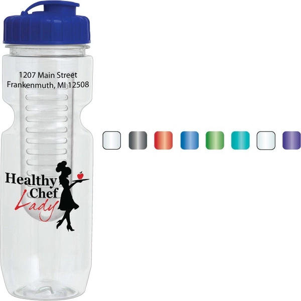 26oz Translucent Jogger Bottle with Flip Top Lid & Infuser - 26oz Translucent Jogger Bottle with Flip Top Lid & Infuser - Image 0 of 60