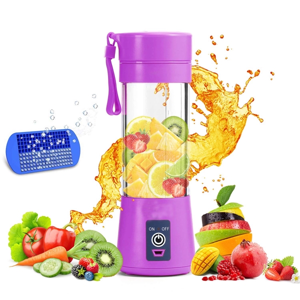 6-Blade Portable USB Mini Mixer Juicer Cup - 6-Blade Portable USB Mini Mixer Juicer Cup - Image 3 of 3