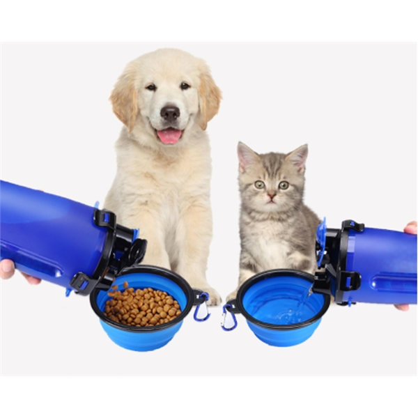 Pet Water&Food Bowl Cups With Collapsible Dog Bowl - Pet Water&Food Bowl Cups With Collapsible Dog Bowl - Image 1 of 3