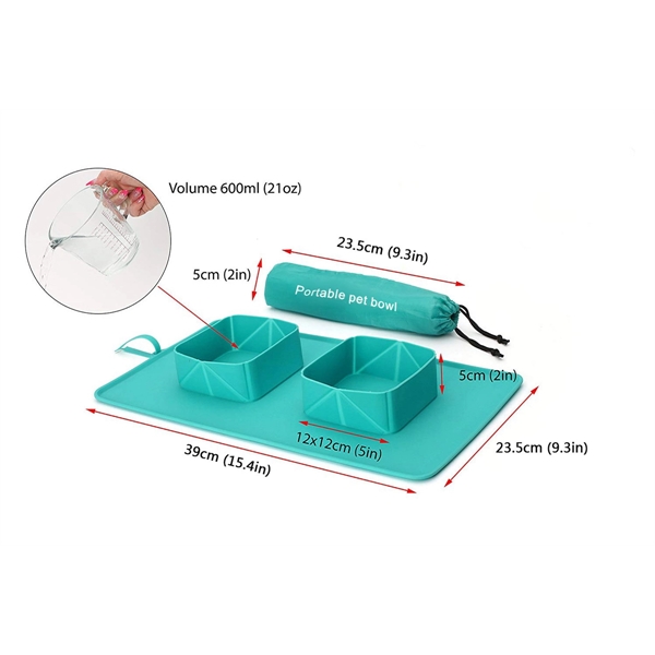 Silicone Pet Collapsible Water&Food Bowl Food Container - Silicone Pet Collapsible Water&Food Bowl Food Container - Image 3 of 3