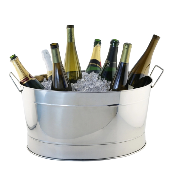 Vintage Oval Tub, Stainless Steel - Vintage Oval Tub, Stainless Steel - Image 0 of 1