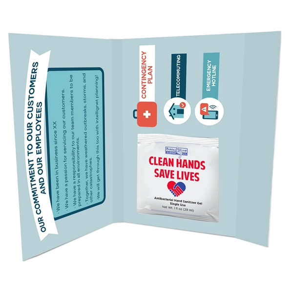 Calling Card with Sanitizer Packet - Calling Card with Sanitizer Packet - Image 2 of 3
