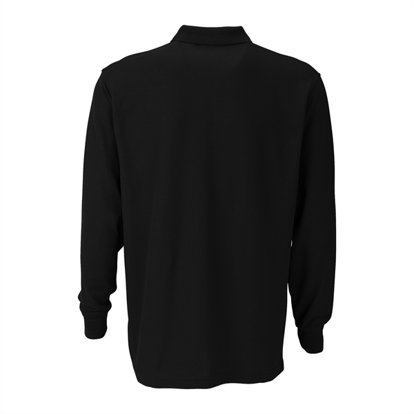 Long Sleeve Soft-Blend Double-Tuck Pique Polo - Long Sleeve Soft-Blend Double-Tuck Pique Polo - Image 4 of 73