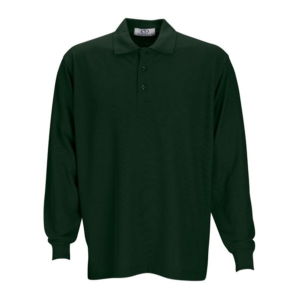 Long Sleeve Soft-Blend Double-Tuck Pique Polo - Long Sleeve Soft-Blend Double-Tuck Pique Polo - Image 6 of 73