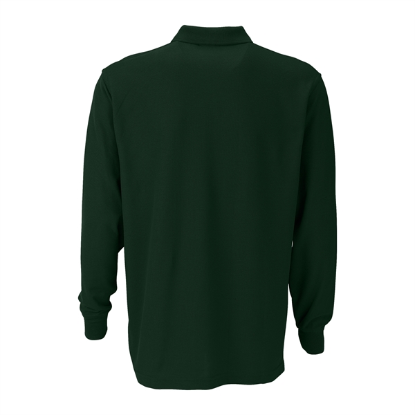 Long Sleeve Soft-Blend Double-Tuck Pique Polo - Long Sleeve Soft-Blend Double-Tuck Pique Polo - Image 9 of 73