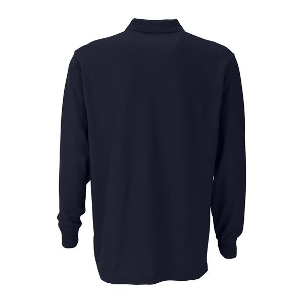 Long Sleeve Soft-Blend Double-Tuck Pique Polo - Long Sleeve Soft-Blend Double-Tuck Pique Polo - Image 14 of 73