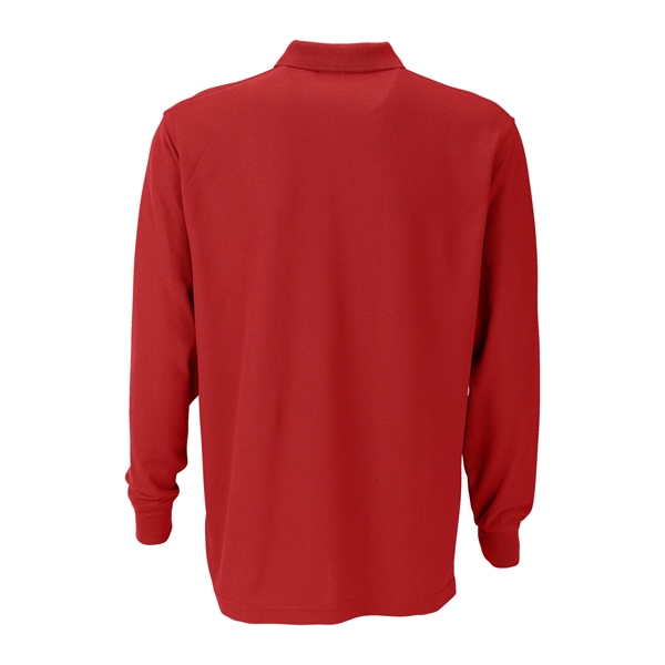 Long Sleeve Soft-Blend Double-Tuck Pique Polo - Long Sleeve Soft-Blend Double-Tuck Pique Polo - Image 19 of 73