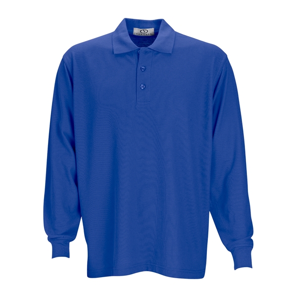 Long Sleeve Soft-Blend Double-Tuck Pique Polo - Long Sleeve Soft-Blend Double-Tuck Pique Polo - Image 21 of 73