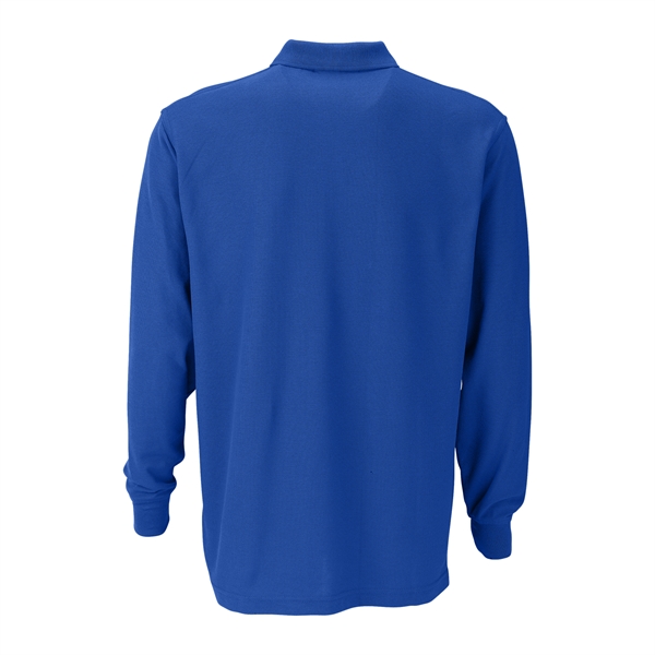 Long Sleeve Soft-Blend Double-Tuck Pique Polo - Long Sleeve Soft-Blend Double-Tuck Pique Polo - Image 24 of 73