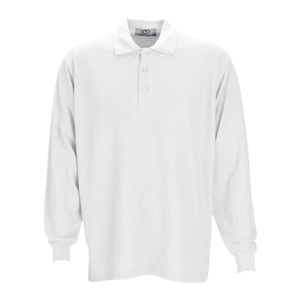 Long Sleeve Soft-Blend Double-Tuck Pique Polo - Long Sleeve Soft-Blend Double-Tuck Pique Polo - Image 31 of 73