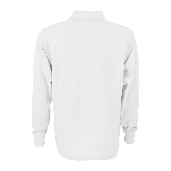 Long Sleeve Soft-Blend Double-Tuck Pique Polo - Long Sleeve Soft-Blend Double-Tuck Pique Polo - Image 34 of 73