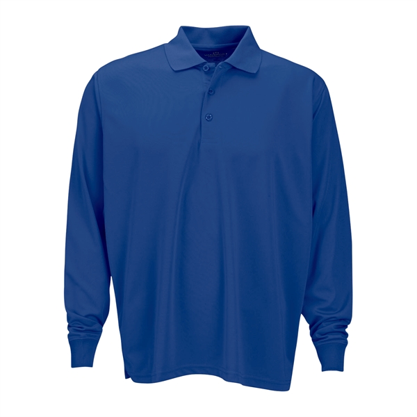 Omega Long Sleeve Solid Mesh Tech Polo - Omega Long Sleeve Solid Mesh Tech Polo - Image 0 of 19